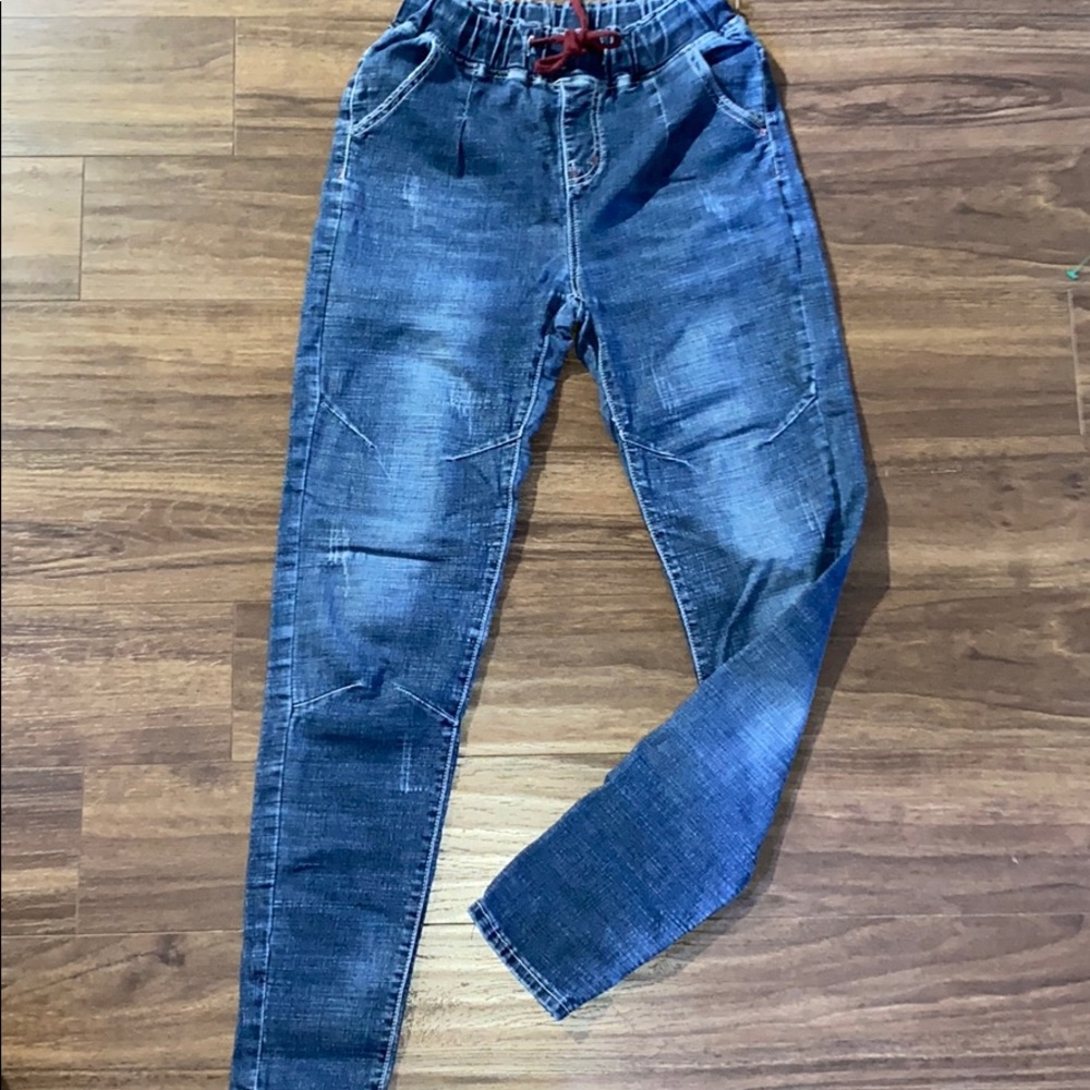 Medium Washed Denim Joggers